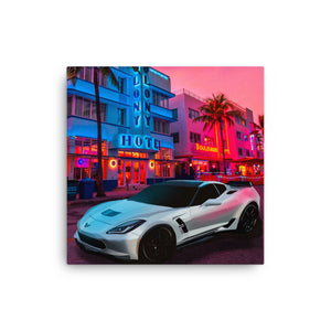 Retro Miami Corvette Canvas - Official Trucks